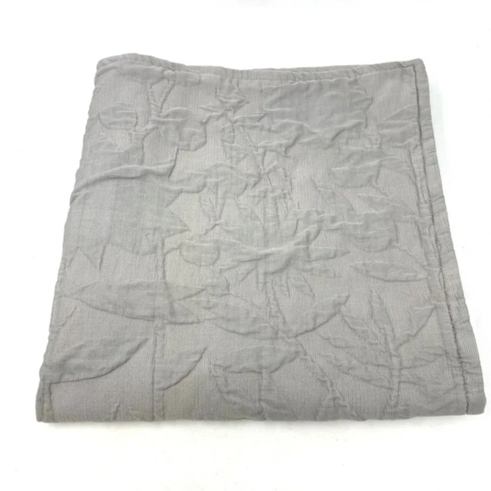 West Elm Euro Sham Handstitched Quilted 26in x26in‎ Gray 100% Cotton